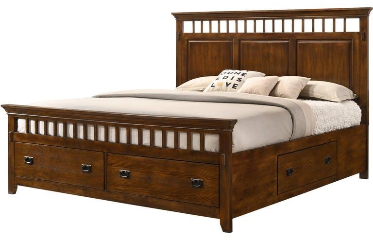 Elements International Trudy 373500K King Mission Storage Bed